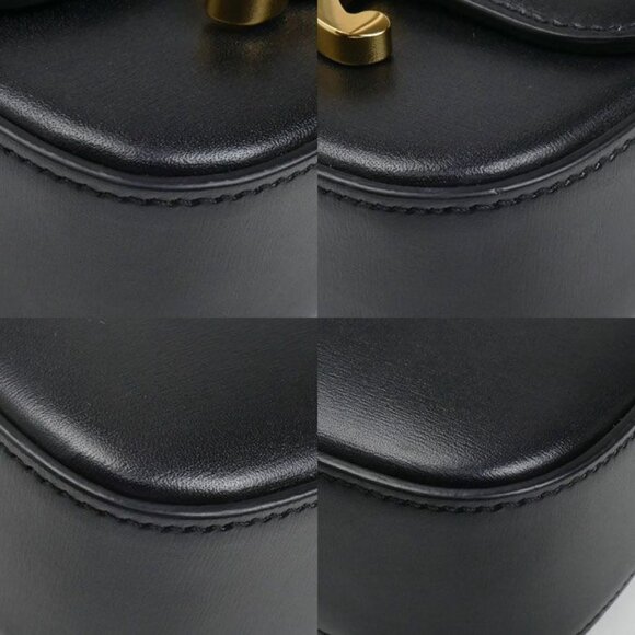 Celine Triomphe Mini Claude Shoulder Bag Black 10 I513 Dpv38 no - Picture 4 of 9